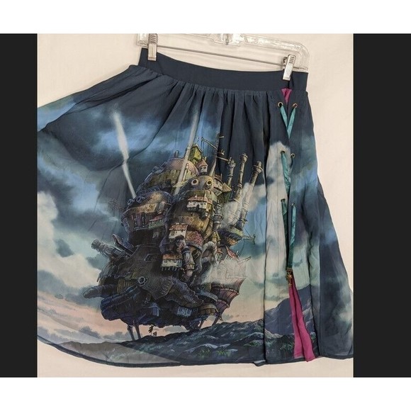 Her Universe Studio Ghibli Howl's Moving Castle Lace-Up Castle Skirt - Picture 2 of 7